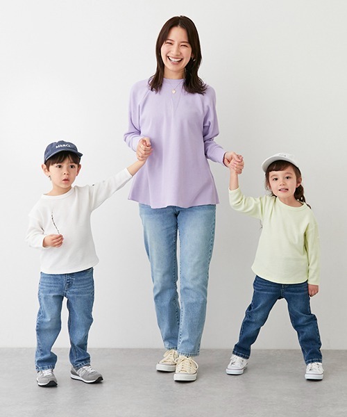 petit main LIEN(プティマインリアン)の「【LADIES】ワッフルロングスリーブT(Tシャツ/カットソー・レディース・ライトグリーン/ネイビー/オフホワイト/トップグレー/ラベンダー・FREE)」の22枚目の写真