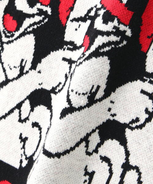 TAIN DOUBLE PUSH（タインダブルプッシュ）の「TAIN DOUBLE PUSH/タインダブルプッシュ/別注KNIT CREW（ニット/セーター・メンズ・ブラック/モスグリーン/ホワイト・L/XL/M）」の10枚目の写真