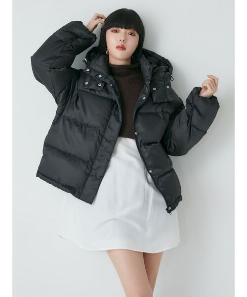 MURUA（ムルーア）の「フード中綿ブルゾン（ブルゾン・レディース・ブラック/アイボリー・FREE）」の5枚目の写真