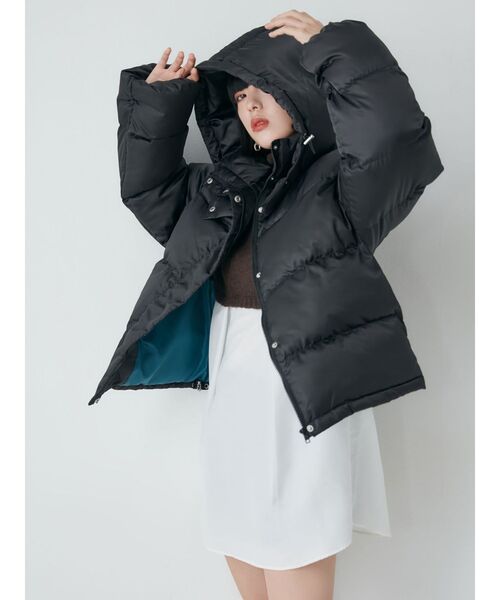 MURUA（ムルーア）の「フード中綿ブルゾン（ブルゾン・レディース・ブラック/アイボリー・FREE）」の8枚目の写真