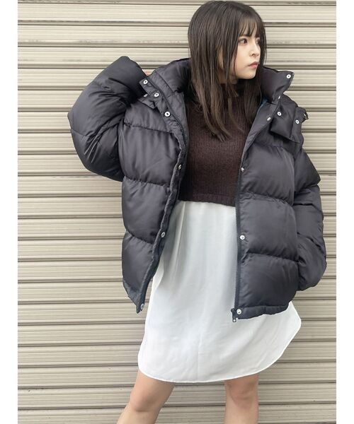 MURUA（ムルーア）の「フード中綿ブルゾン（ブルゾン・レディース・ブラック/アイボリー・FREE）」の10枚目の写真