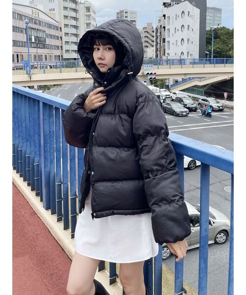 MURUA（ムルーア）の「フード中綿ブルゾン（ブルゾン・レディース・ブラック/アイボリー・FREE）」の15枚目の写真