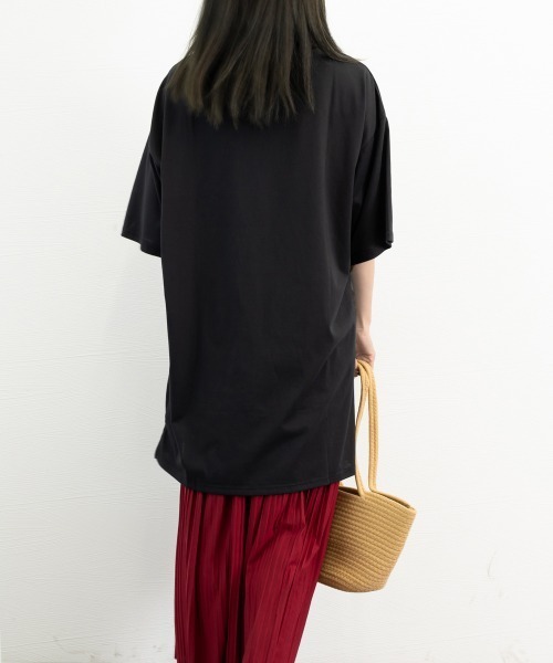 Miniministore(ミニミニストア)の「半袖チュニックTシャツ サイドスリット半袖(Tシャツ/カットソー・レディース・ライトグレー/ミント/ベージュ/ブラック/ホワイト/ピンク・XL/L)」の15枚目の写真