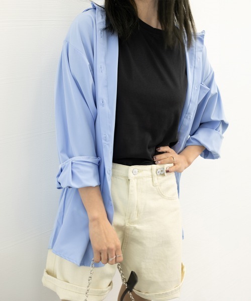 Miniministore(ミニミニストア)の「半袖チュニックTシャツ サイドスリット半袖(Tシャツ/カットソー・レディース・ライトグレー/ミント/ベージュ/ブラック/ホワイト/ピンク・XL/L)」の11枚目の写真