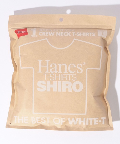 HANES（ヘインズ）の「【Hanes/ヘインズ】HM1-X201  ”SHIRO” CREW NECK T-SHIRT/ SHIRO 半袖Tシャツ（Tシャツ/カットソー・メンズ・ホワイト・XL/L/M/S）」の5枚目の写真