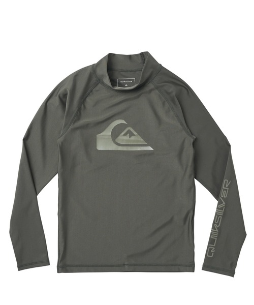 Quiksilver(クイックシルバー)の「ALL TIME LR YOUTH/クイックシルバーキッズワンポイントロゴ長袖ラッシュガード(水着)(ラッシュガード・キッズ・ホワイト/ブラック系その他/ブラック/カーキ・110/120/130/140/150/160/100)」の4枚目の写真