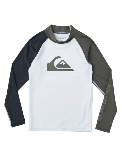 Quiksilver(クイックシルバー)の「ALL TIME LR YOUTH/クイックシルバーキッズワンポイントロゴ長袖ラッシュガード(水着)(ラッシュガード・キッズ・ホワイト/ブラック系その他/ブラック/カーキ・110/120/130/140/150/160/100)」の7枚目の写真