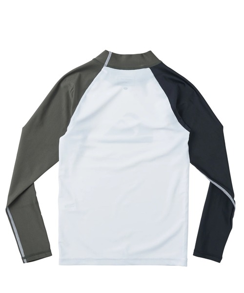Quiksilver(クイックシルバー)の「ALL TIME LR YOUTH/クイックシルバーキッズワンポイントロゴ長袖ラッシュガード(水着)(ラッシュガード・キッズ・ホワイト/ブラック系その他/ブラック/カーキ・110/120/130/140/150/160/100)」の8枚目の写真