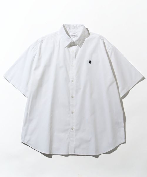 U.S. POLO ASSN.（ユーエスポロアッスン）の「【U.S. POLO ASSN./ユーエスポロアッスン】ワンポイント刺繍 オーバーサイズ 半袖レギュラーカラーシャツ（シャツ/ブラウス・メンズ・ホワイト系その他/ホワイト/ネイビー/ブルー系その他/インディゴブルー/ライラック・M/L/LL）」の12枚目の写真