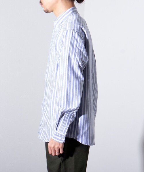 GLOSTER（グロスター）の「【GLOSTER/グロスター】フレンチブルドッグ刺繍 ボタンダウンシャツ ワンポイント刺繍（シャツ/ブラウス・メンズ・ホワイト/サックスブルー/インディゴブルー/ブルー系その他7/ミント/ベージュ系その他3・M/L/S）」の13枚目の写真