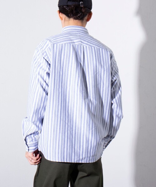 GLOSTER（グロスター）の「【GLOSTER/グロスター】フレンチブルドッグ刺繍 ボタンダウンシャツ ワンポイント刺繍（シャツ/ブラウス・メンズ・ホワイト/サックスブルー/インディゴブルー/ブルー系その他7/ミント/ベージュ系その他3・M/L/S）」の14枚目の写真