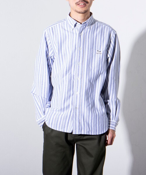 GLOSTER（グロスター）の「【GLOSTER/グロスター】フレンチブルドッグ刺繍 ボタンダウンシャツ ワンポイント刺繍（シャツ/ブラウス・メンズ・ホワイト/サックスブルー/インディゴブルー/ブルー系その他7/ミント/ベージュ系その他3・M/L/S）」の15枚目の写真