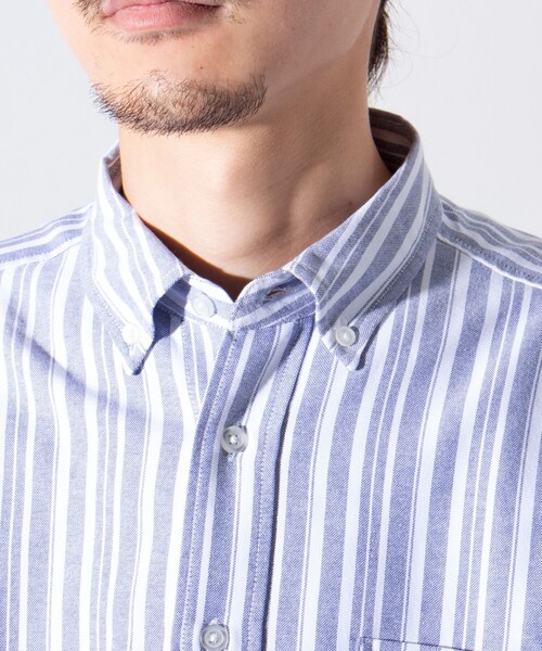 GLOSTER（グロスター）の「【GLOSTER/グロスター】フレンチブルドッグ刺繍 ボタンダウンシャツ ワンポイント刺繍（シャツ/ブラウス・メンズ・ホワイト/サックスブルー/インディゴブルー/ブルー系その他7/ミント/ベージュ系その他3・M/L/S）」の17枚目の写真