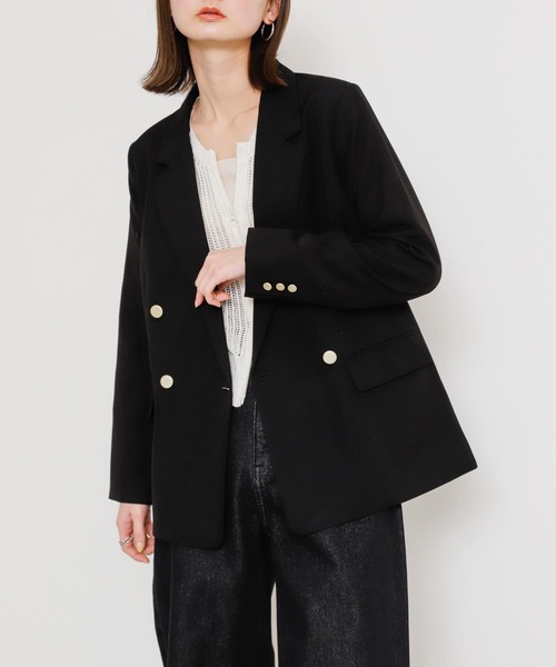 SENSE OF PLACE by URBAN RESEARCH（センスオブプレイスバイアーバンリサーチ）の「メタルボタンテーラードジャケット（その他アウター・レディース・ブラック/グレー/ベージュ・ONE）」の12枚目の写真