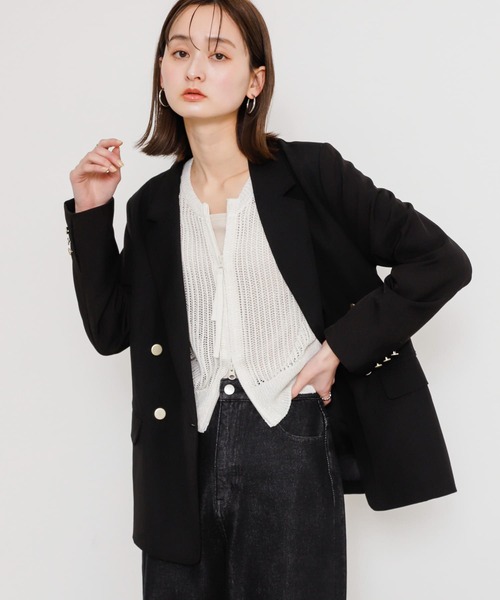 SENSE OF PLACE by URBAN RESEARCH（センスオブプレイスバイアーバンリサーチ）の「メタルボタンテーラードジャケット（その他アウター・レディース・ブラック/グレー/ベージュ・ONE）」の13枚目の写真