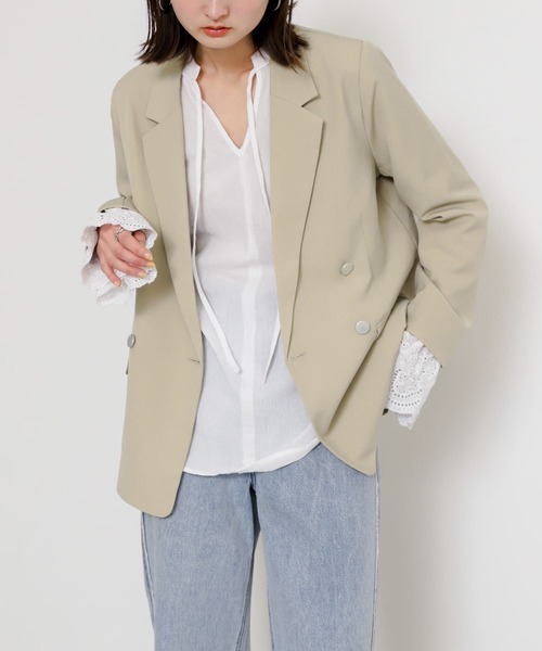 SENSE OF PLACE by URBAN RESEARCH（センスオブプレイスバイアーバンリサーチ）の「メタルボタンテーラードジャケット（その他アウター・レディース・ブラック/グレー/ベージュ・ONE）」の18枚目の写真