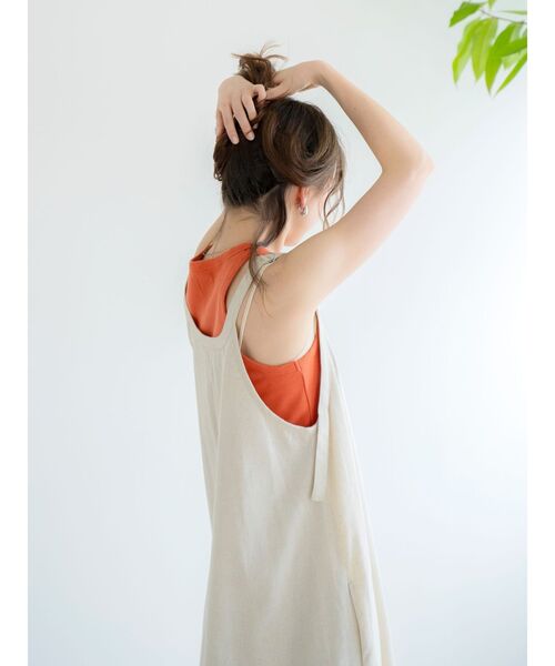 Ungrid（アングリッド）の「ロゴアメスリショートタンクトップ（タンクトップ・レディース・オレンジ/オフホワイト/ネイビー・FREE）」の8枚目の写真