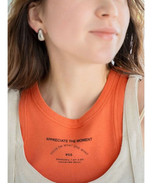 Ungrid（アングリッド）の「ロゴアメスリショートタンクトップ（タンクトップ・レディース・オレンジ/オフホワイト/ネイビー・FREE）」の9枚目の写真