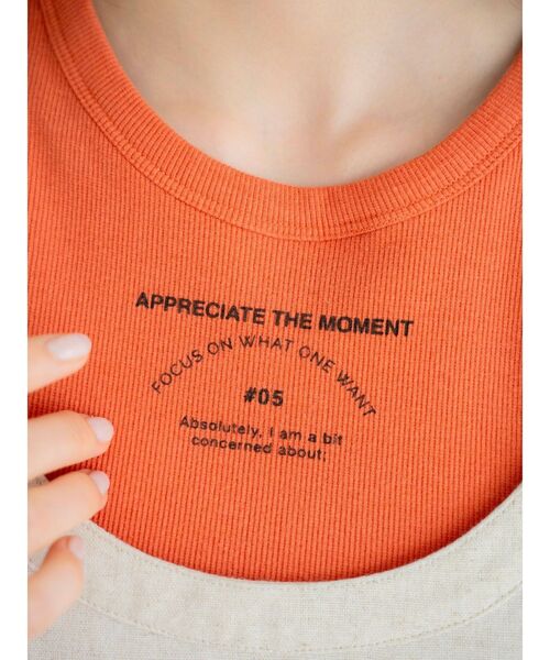 Ungrid（アングリッド）の「ロゴアメスリショートタンクトップ（タンクトップ・レディース・オレンジ/オフホワイト/ネイビー・FREE）」の10枚目の写真