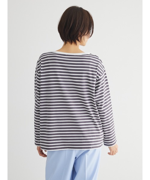 Green Parks(グリーンパークス)の「コンパクトボーダープルオーバー(Tシャツ/カットソー・レディース・ピンク/グレー/ブラック・FREE)」の7枚目の写真