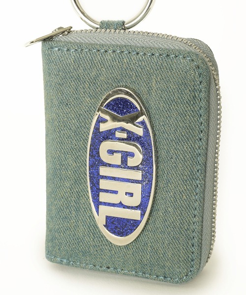 X-girl（エックスガール）の「GLITTER OVAL LOGO COIN AND CARD