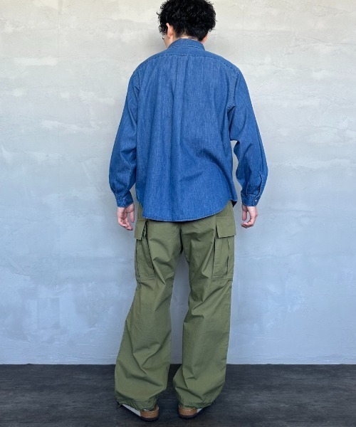 DANTON（ダントン）の「[DANTON/ダントン] ドットボタン ダンガリーデニムボタンダウンシャツ（シャツ/ブラウス・レディース・ライトインディゴブルー・40/38）」の10枚目の写真