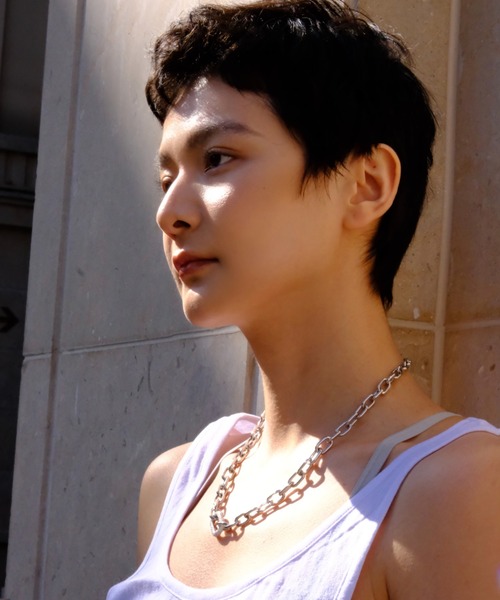セール】CRYSTAL LINK NECKLACE レディースネックレス ローズ