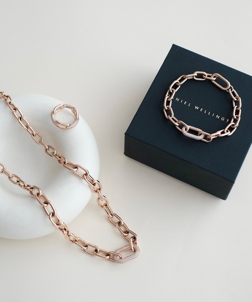 【 】◆CRYSTAL NECKLACE◆ネックレス◆送料無料◆ CRYSTAL LINK NECKLACE レディースネックレス ローズゴールド