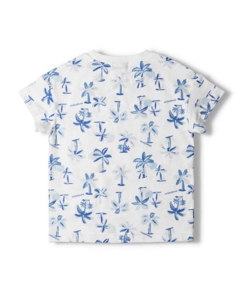 Moujonjon（ムージョンジョン）の「ヤシの木柄半袖Tシャツ（Tシャツ/カットソー・キッズ・ホワイト・80/90/100/110/120/130/140）」の3枚目の写真