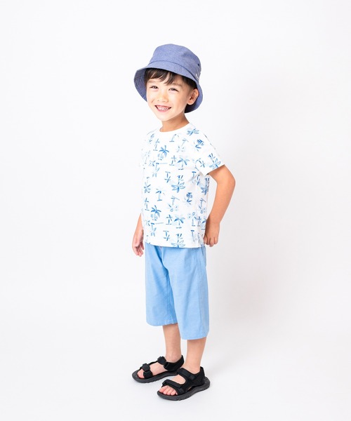 Moujonjon（ムージョンジョン）の「ヤシの木柄半袖Tシャツ（Tシャツ/カットソー・キッズ・ホワイト・80/90/100/110/120/130/140）」の11枚目の写真