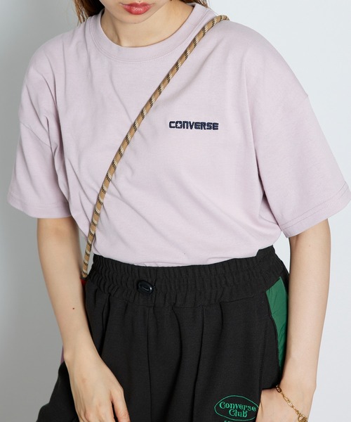 CONVERSE(コンバース)の「【CONVERSE】ワンポイント ロゴ刺繍Tシャツ /4282-9833(Tシャツ/カットソー・レディース・ピンク/ブルー/ホワイト/ブラック・M/L)」の11枚目の写真