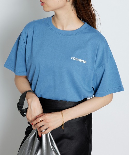 CONVERSE(コンバース)の「【CONVERSE】ワンポイント ロゴ刺繍Tシャツ /4282-9833(Tシャツ/カットソー・レディース・ピンク/ブルー/ホワイト/ブラック・M/L)」の15枚目の写真