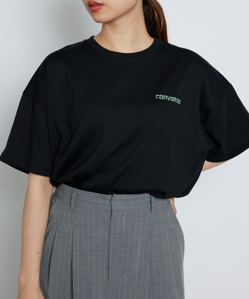 CONVERSE(コンバース)の「【CONVERSE】ワンポイント ロゴ刺繍Tシャツ /4282-9833(Tシャツ/カットソー・レディース・ピンク/ブルー/ホワイト/ブラック・M/L)」の10枚目の写真