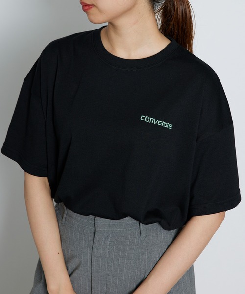 CONVERSE(コンバース)の「【CONVERSE】ワンポイント ロゴ刺繍Tシャツ /4282-9833(Tシャツ/カットソー・レディース・ピンク/ブルー/ホワイト/ブラック・M/L)」の7枚目の写真