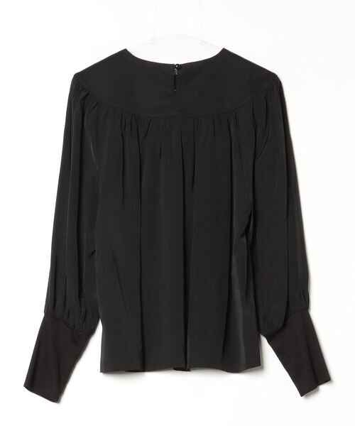 EGLANTINE(エグランティーヌ)の「Eglantine ギャザーブラウス(Tシャツ/カットソー・レディース・ブラック/ベージュ・40)」の19枚目の写真