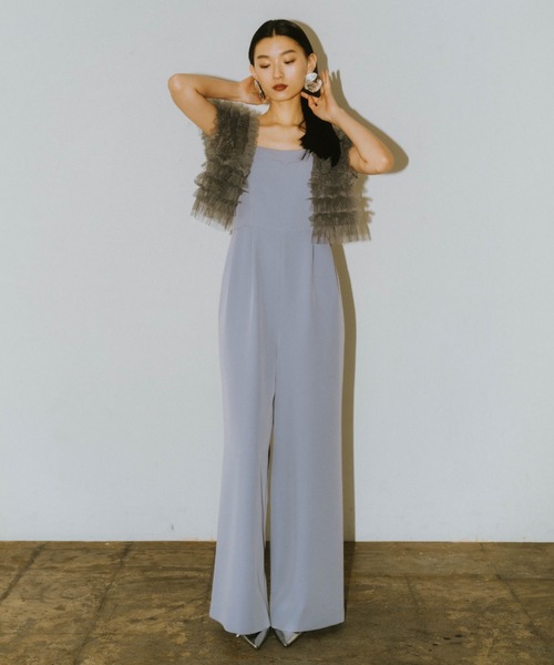 セール】チュールベストオールインワンドレス / tulle vest all in one