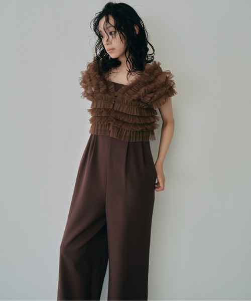 セール】チュールベストオールインワンドレス / tulle vest all