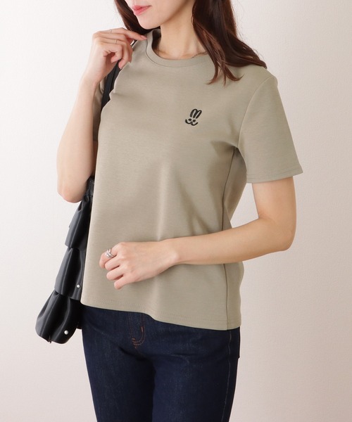 Lace Ladies（レースレディース）の「ラウンドネック ワンポイント ベーシック 半袖 Tシャツ（Tシャツ/カットソー・レディース・ベージュ/ホワイト/ブラック・S/M/XL）」の10枚目の写真