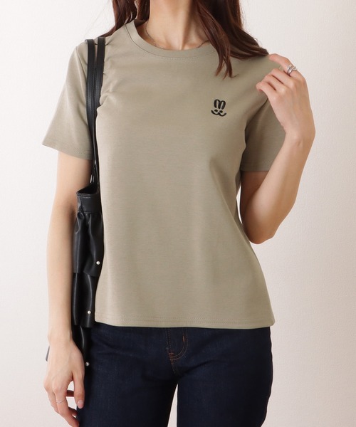 Lace Ladies（レースレディース）の「ラウンドネック ワンポイント ベーシック 半袖 Tシャツ（Tシャツ/カットソー・レディース・ベージュ/ホワイト/ブラック・S/M/XL）」の12枚目の写真