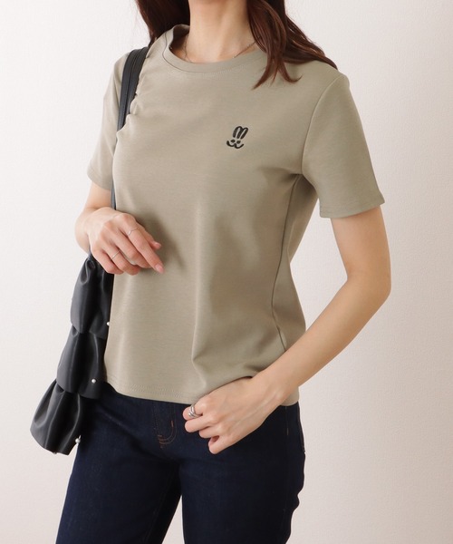Lace Ladies（レースレディース）の「ラウンドネック ワンポイント ベーシック 半袖 Tシャツ（Tシャツ/カットソー・レディース・ベージュ/ホワイト/ブラック・S/M/XL）」の13枚目の写真