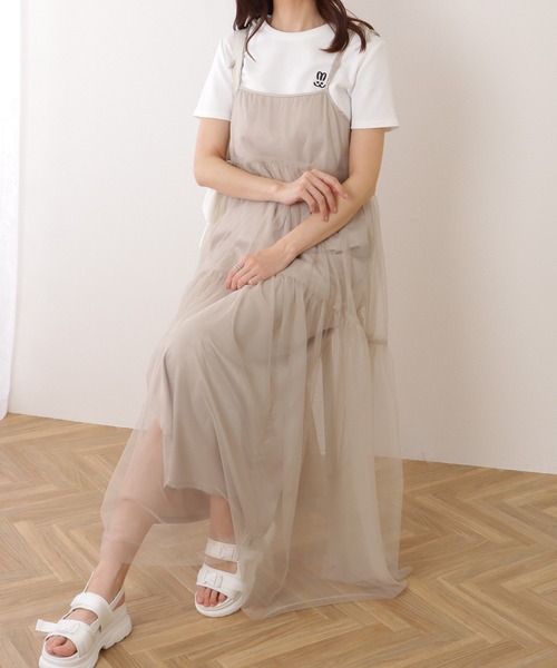 Lace Ladies（レースレディース）の「ラウンドネック ワンポイント ベーシック 半袖 Tシャツ（Tシャツ/カットソー・レディース・ベージュ/ホワイト/ブラック・S/M/XL）」の20枚目の写真