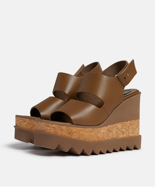 STELLA McCARTNEY(ステラマッカートニー)の「Elyse Alter Mat Platform Sandals / エリス オルター マット プラットフォームサンダル(サンダル・レディース・ブラウン・36.5/35.5/34.5)」の1枚目の写真