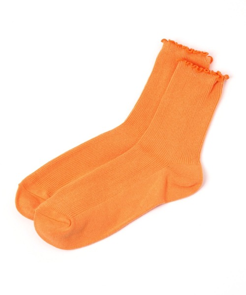 GLOBAL WORK(グローバルワーク)の「抗菌防臭リブメロウソックス/109641(ソックス/靴下・レディース・ブラック/ベージュ/オレンジ/ブルー/アイボリー・FREE)」の1枚目の写真