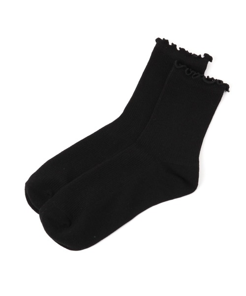 GLOBAL WORK(グローバルワーク)の「抗菌防臭リブメロウソックス/109641(ソックス/靴下・レディース・ブラック/ベージュ/オレンジ/ブルー/アイボリー・FREE)」の3枚目の写真