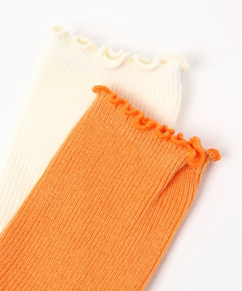 GLOBAL WORK(グローバルワーク)の「抗菌防臭リブメロウソックス/109641(ソックス/靴下・レディース・ブラック/ベージュ/オレンジ/ブルー/アイボリー・FREE)」の7枚目の写真