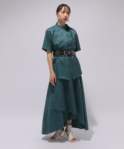 HARE(ハレ)の「ジャガードボウタイシャツ(HARE)(シャツ/ブラウス・レディース・グレー/ブラック/グリーン/ネイビー・FREE)」の11枚目の写真