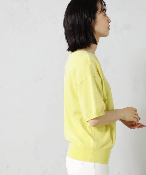 FOUND GOOD（ファウンドグッド）の「サラサラニットVネックプルオーバー（ニット/セーター・レディース・ホワイト系5/グリーン系5/ベージュ/ブルー系5/イエロー系5/グレー系1/ブラウン系/ブラック/グレー系/パープル系2・S/M/L）」の10枚目の写真