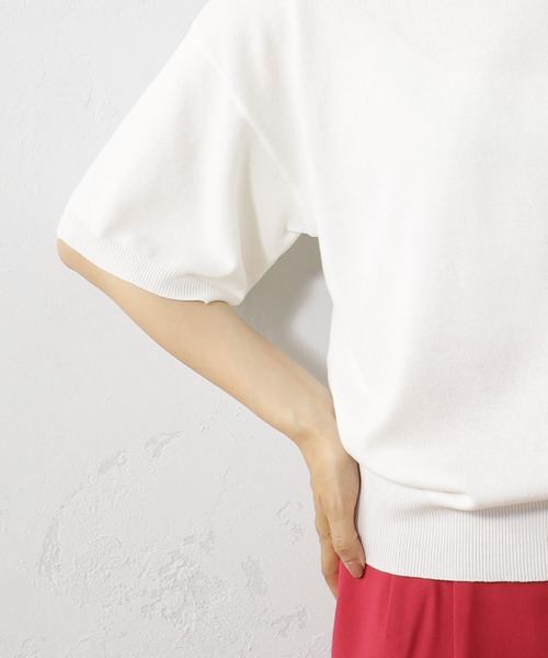 FOUND GOOD（ファウンドグッド）の「サラサラニットVネックプルオーバー（ニット/セーター・レディース・ホワイト系5/グリーン系5/ベージュ/ブルー系5/イエロー系5/グレー系1/ブラウン系/ブラック/グレー系/パープル系2・S/M/L）」の13枚目の写真