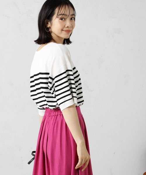 FOUND GOOD（ファウンドグッド）の「サラサラニットVネックプルオーバー（ニット/セーター・レディース・ホワイト系5/グリーン系5/ベージュ/ブルー系5/イエロー系5/グレー系1/ブラウン系/ブラック/グレー系/パープル系2・S/M/L）」の19枚目の写真