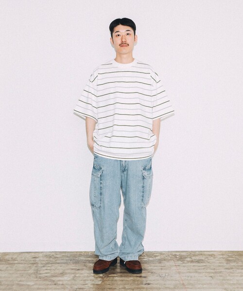 BEAMS T(ビームスティー)の「ONEITA / Border T-shirt(Tシャツ/カットソー・メンズ・ホワイト/ブラック・S/L/M/XL)」の3枚目の写真